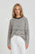 White Striped Knit Long Sleeve Top