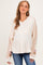 Natural Colorblock Waffle Knit Maternity Pullover Top