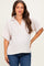 Oatmeal Embroidered Detail Collared Boxy Maternity Top