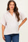 Oatmeal Embroidered Detail Collared Boxy Maternity Top