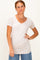 Beige V-Neck Ruched Side Top