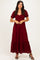 Burgundy Lace Maxi Dress