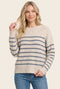 Blue Striped Basic Sweater