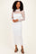 Ivory Lace Mock Neck Long Sleeve Maternity Maxi Dress