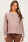Brick Striped Boat Neck Long Sleeve Maternity Top