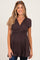 PinkBlush Brown Draped Front Maternity Nursing Top