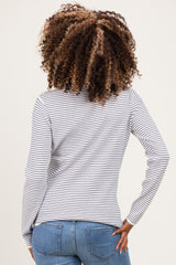 Ivory Navy Basic Pinstripe Maternity Sweater