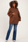 Mocha Oversized Mock Neck Maternity Tunic Sweater