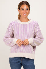 Lavender Two Tone Oversized Sweater