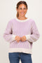 Lavender Two Tone Oversized Sweater