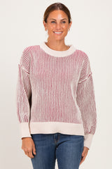 Rust Two Tone Oversized Sweater