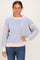 Blue Two Tone Oversized Sweater