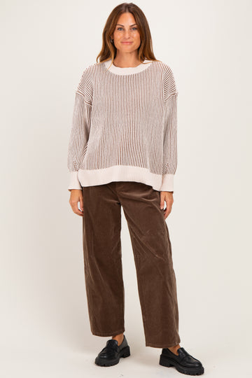 Mocha Two Tone Oversized Sweater