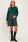 Hunter Green Sweatshirt Top Plaid Skirt Maternity Dress