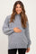 Heather Grey Mock Neck Oversized Maternity Sweater