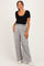 Heather Grey Contrast Waist Drawstring Maternity Pants