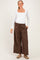 Brown Wide Leg Elastic Waistband Maternity Trousers