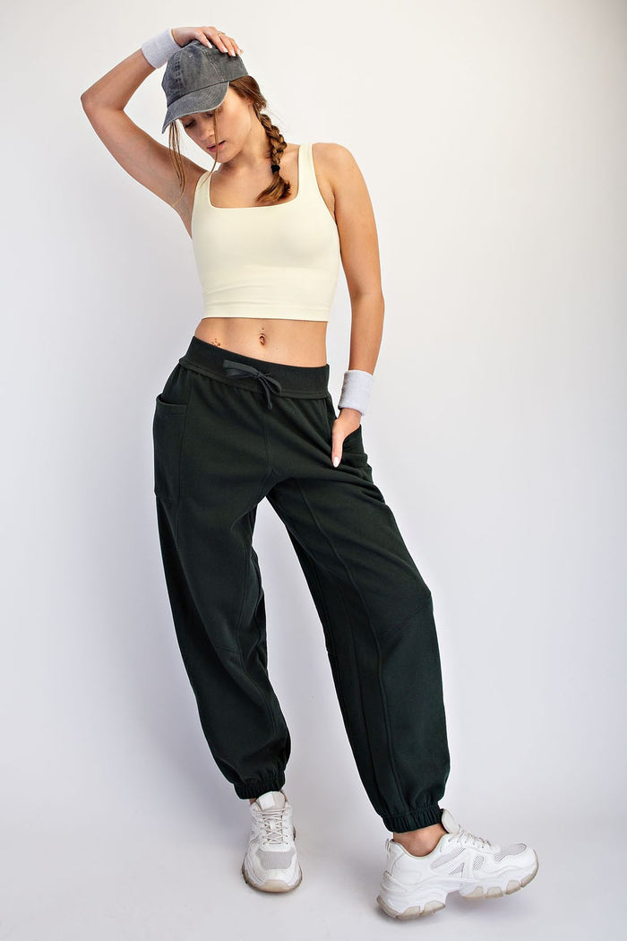Regency Green Terry Drawstring Maternity Joggers