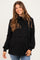 Black Long Sleeve Drawstring Hooded Maternity Pullover