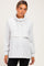 Heather Gray Long Sleeve Drawstring Hooded Maternity Pullover