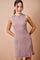 Cocoa Sleeveless Ribbed Knit Fit Mini Dress W/ Ruffle Hem