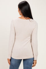 Oatmeal Nursing Layered Knit Top