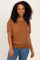 Deep Camel Dolman Sleeve Boat Neck Top