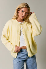 Butter Long Sleeve Crew Neck Maternity Cardigan