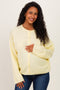 Butter Long Sleeve Crew Neck Maternity Cardigan