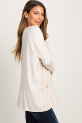 Beige Pocketed Dolman Sleeve Top