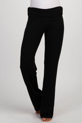 PinkBlush Black Foldover Maternity Lounge Pants