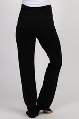 PinkBlush Black Foldover Maternity Lounge Pants