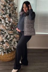 PinkBlush Black Foldover Maternity Lounge Pants