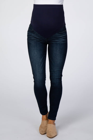 Navy Blue Skinny Maternity Jeans