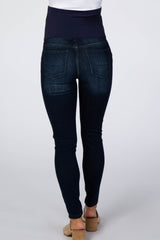 Navy Blue Skinny Maternity Jeans