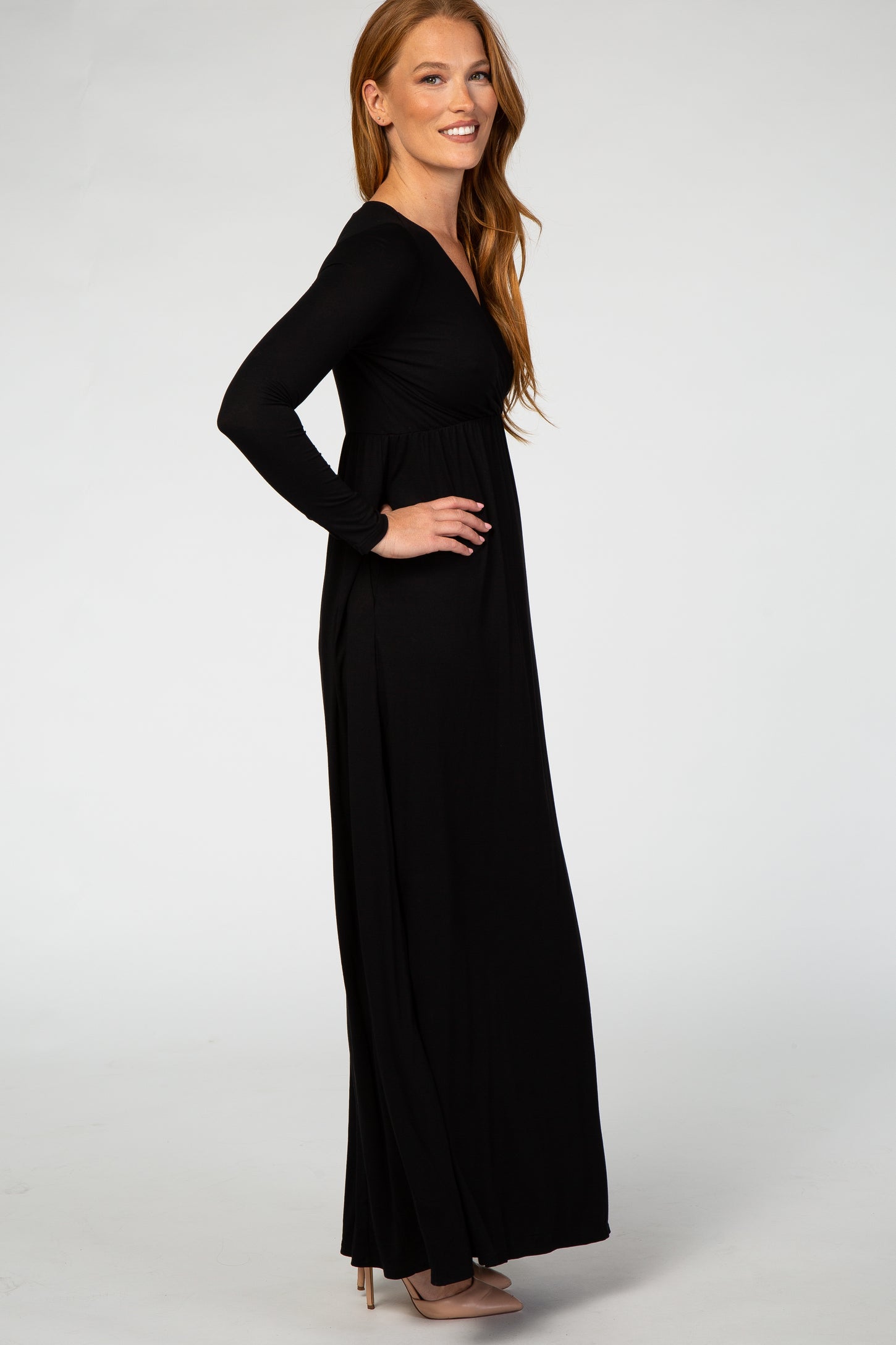 Black Long Sleeve Maxi Dress