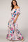 Light Pink Floral Off Shoulder Maxi Dress