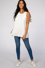 PinkBlush Ivory Overlay Nursing Tank