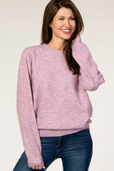 Lavender Brushed Knit Maternity Sweater