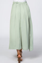 Sage Side Slit Maxi Skirt