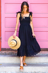 Black Eyelet Dress