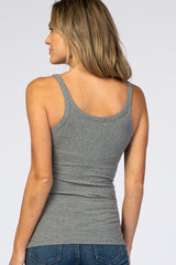 Heather Grey Ribbed Tank Top