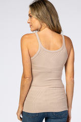 Taupe Ribbed Tank Top