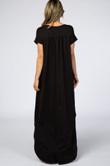 Black Side Slit Maxi Dress