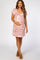 Mauve Tie Dye V-Neck Round Hem Maternity Dress
