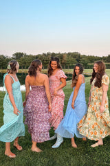 Mint Checkered Tiered Midi Dress