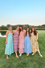 Mint Checkered Tiered Midi Dress