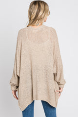 Beige Cuff Sleeve Cardigan