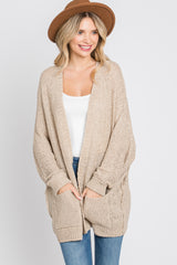 Beige Cuff Sleeve Cardigan