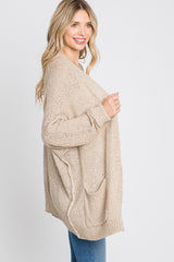 Beige Cuff Sleeve Cardigan